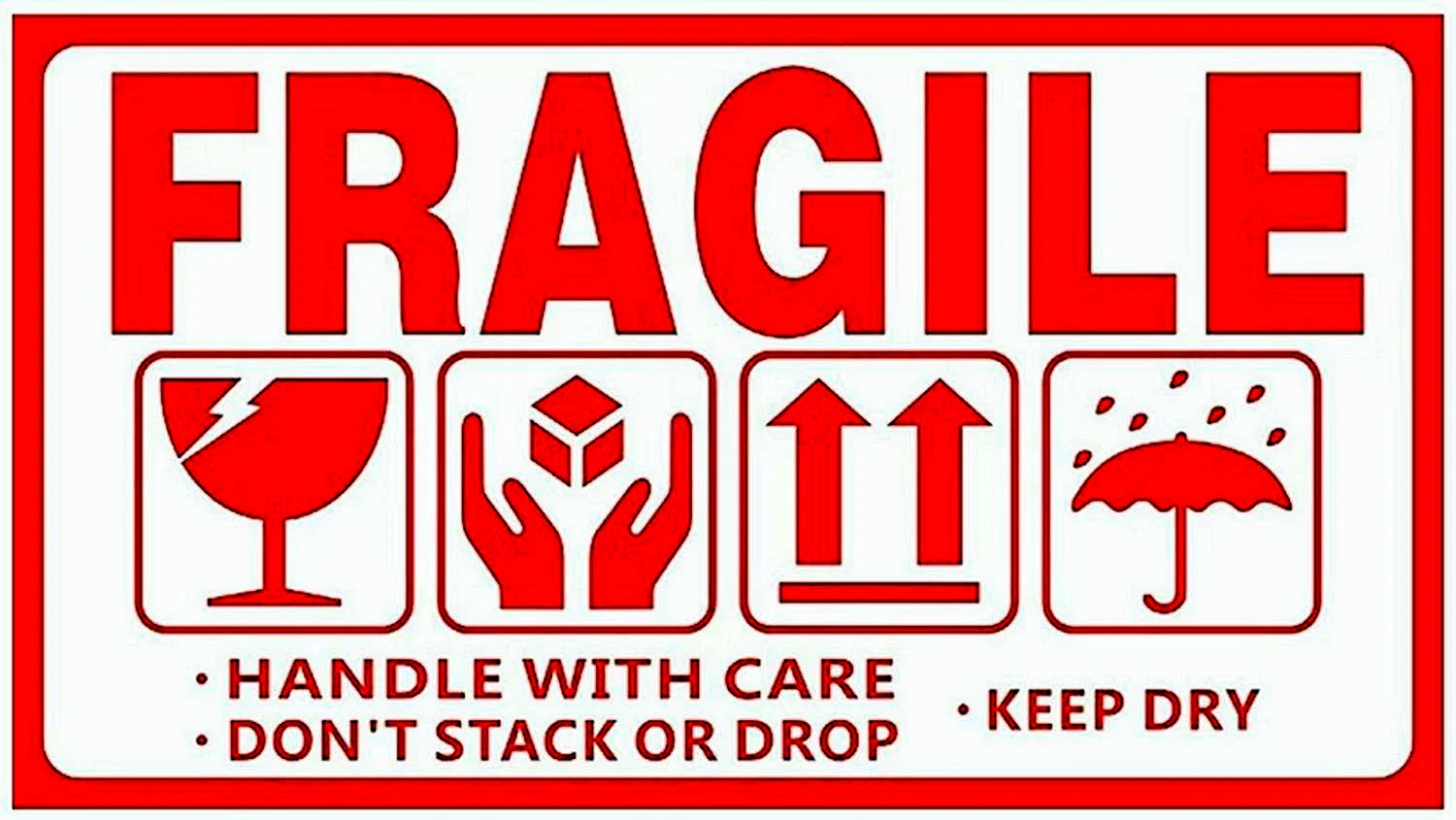Fragile наклейка