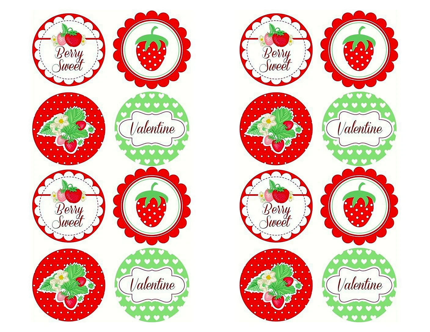 Free Printables Strawberry Sticker