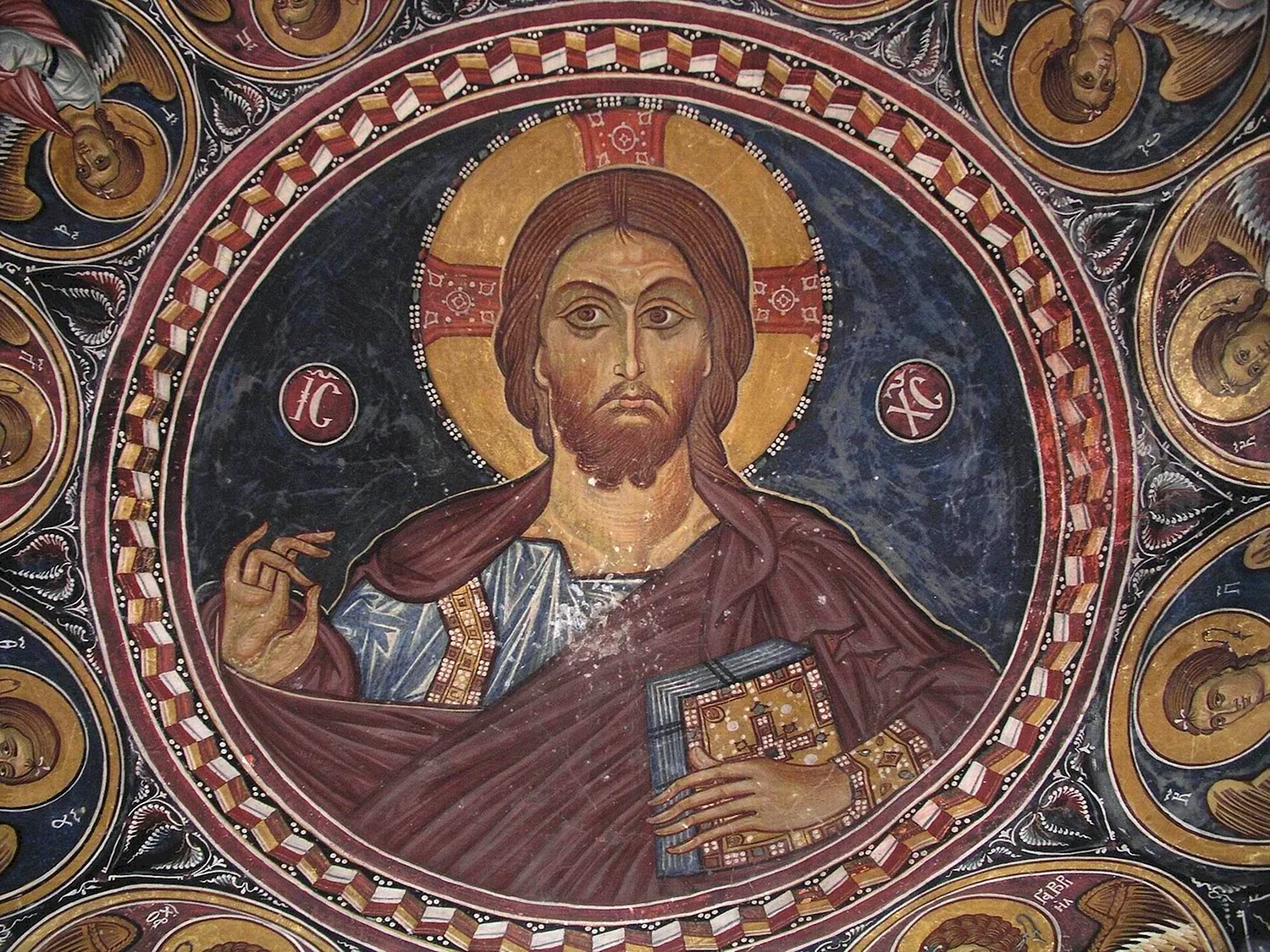 Фрески Христос Пантократор Византия
