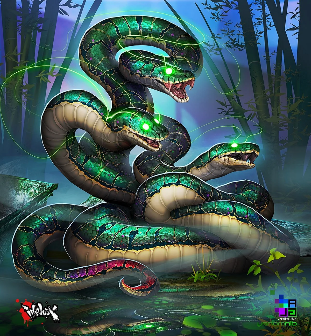 Гидра змея арт