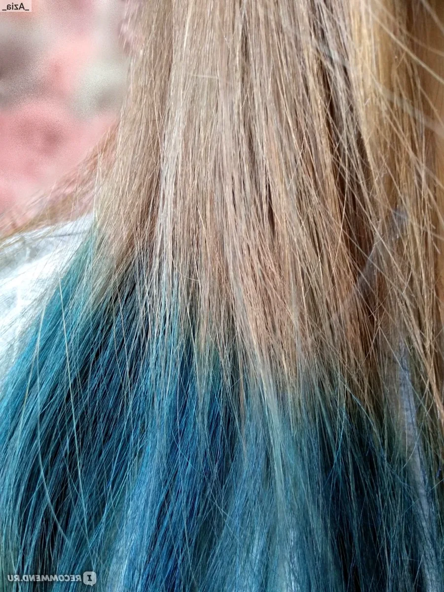 Голубой тоник на русые волосы