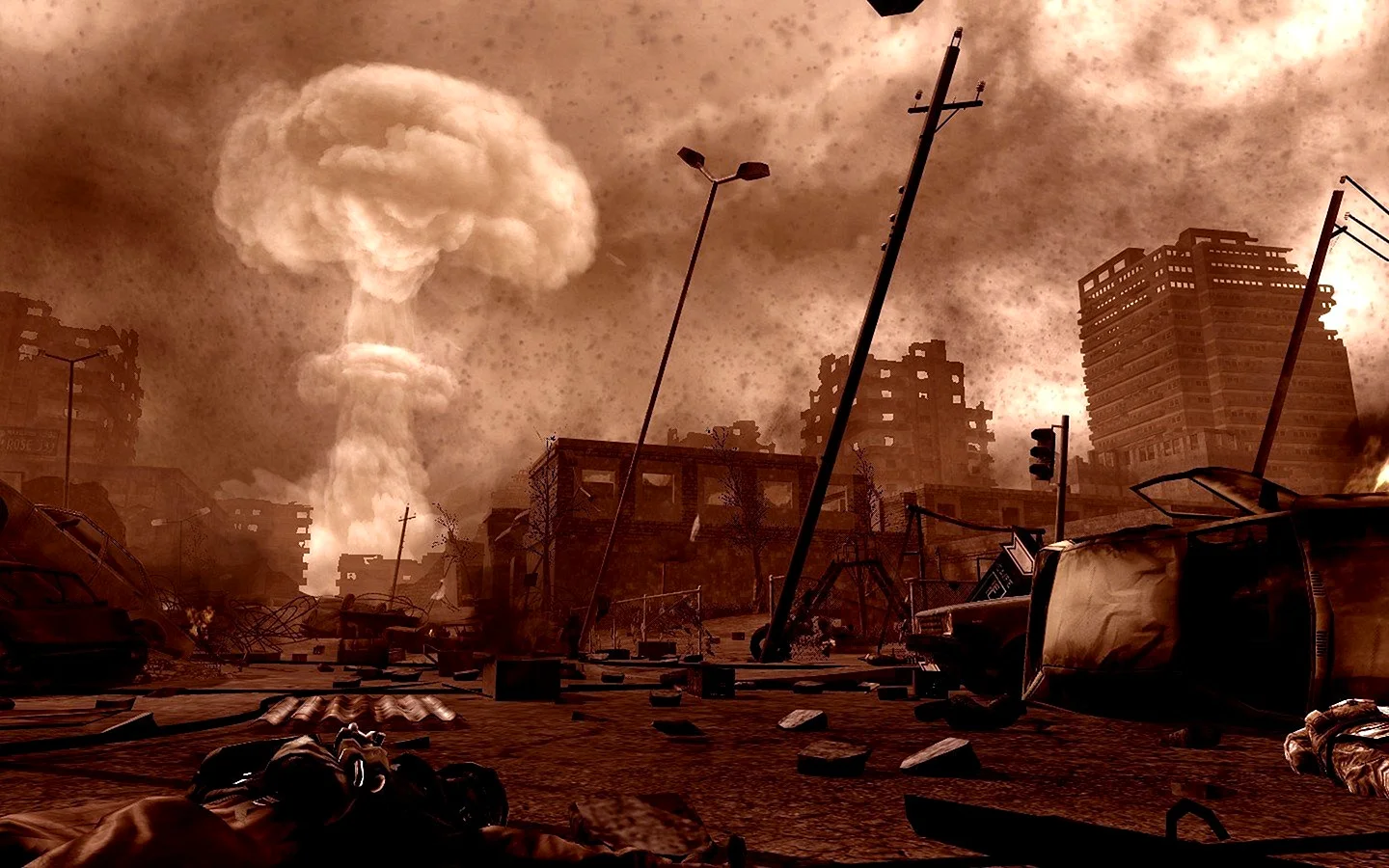 Город после ядерного взрыва