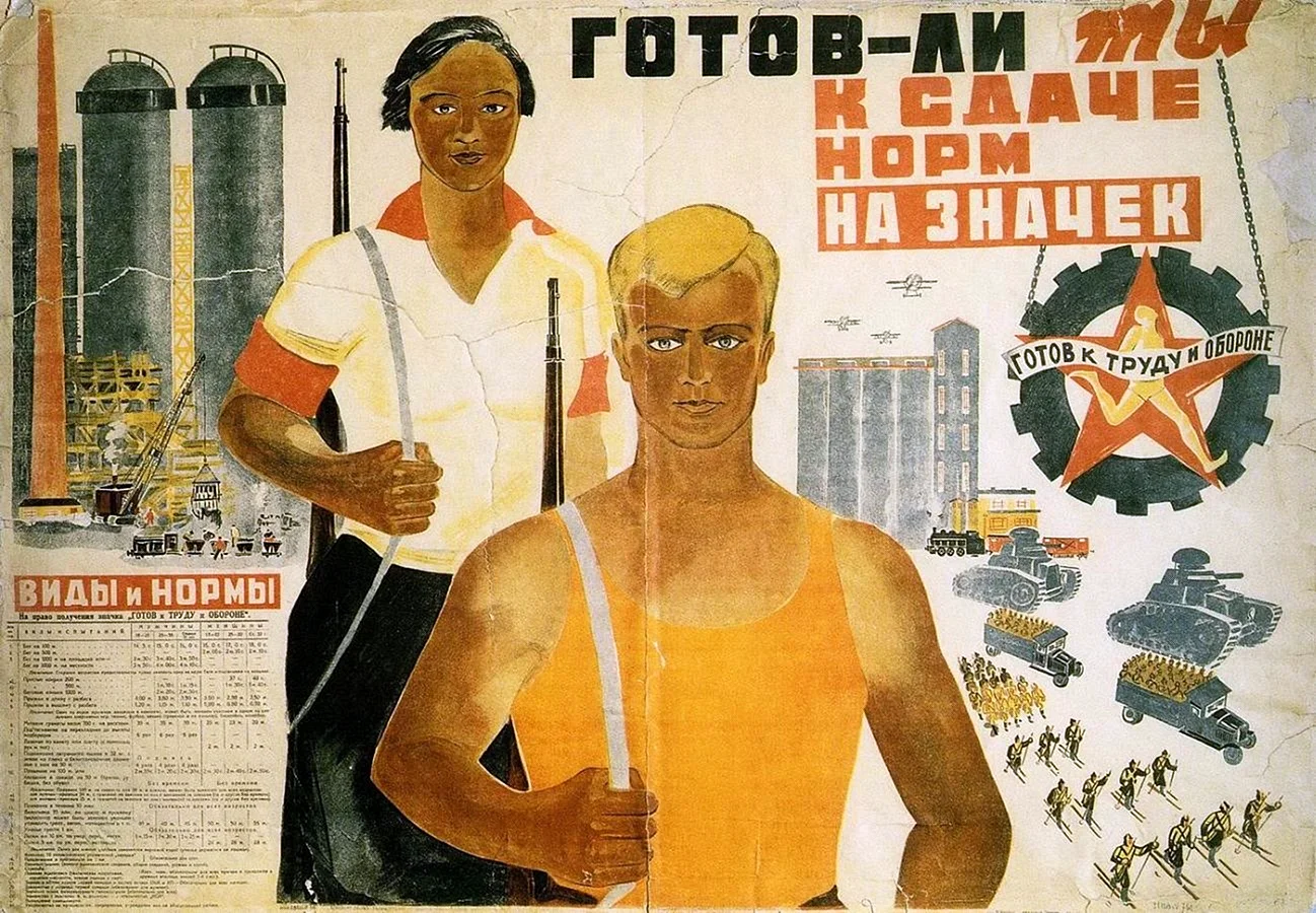 Готов к труду и обороне СССР плакат