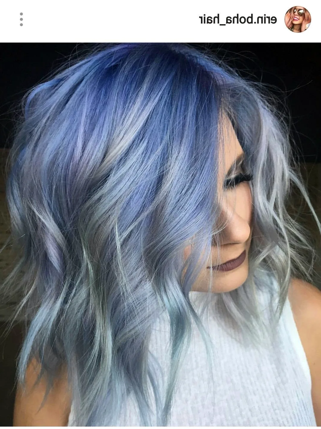 Графитовый синий цвет волос