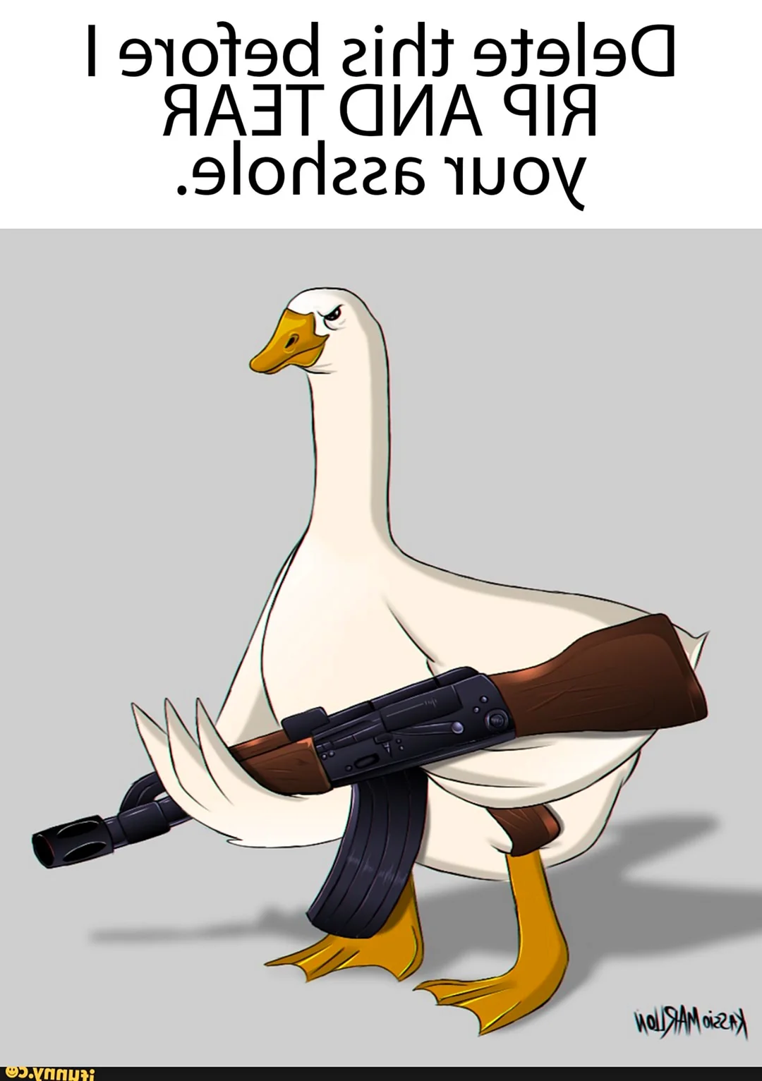 Гусь с ножом untitled Goose