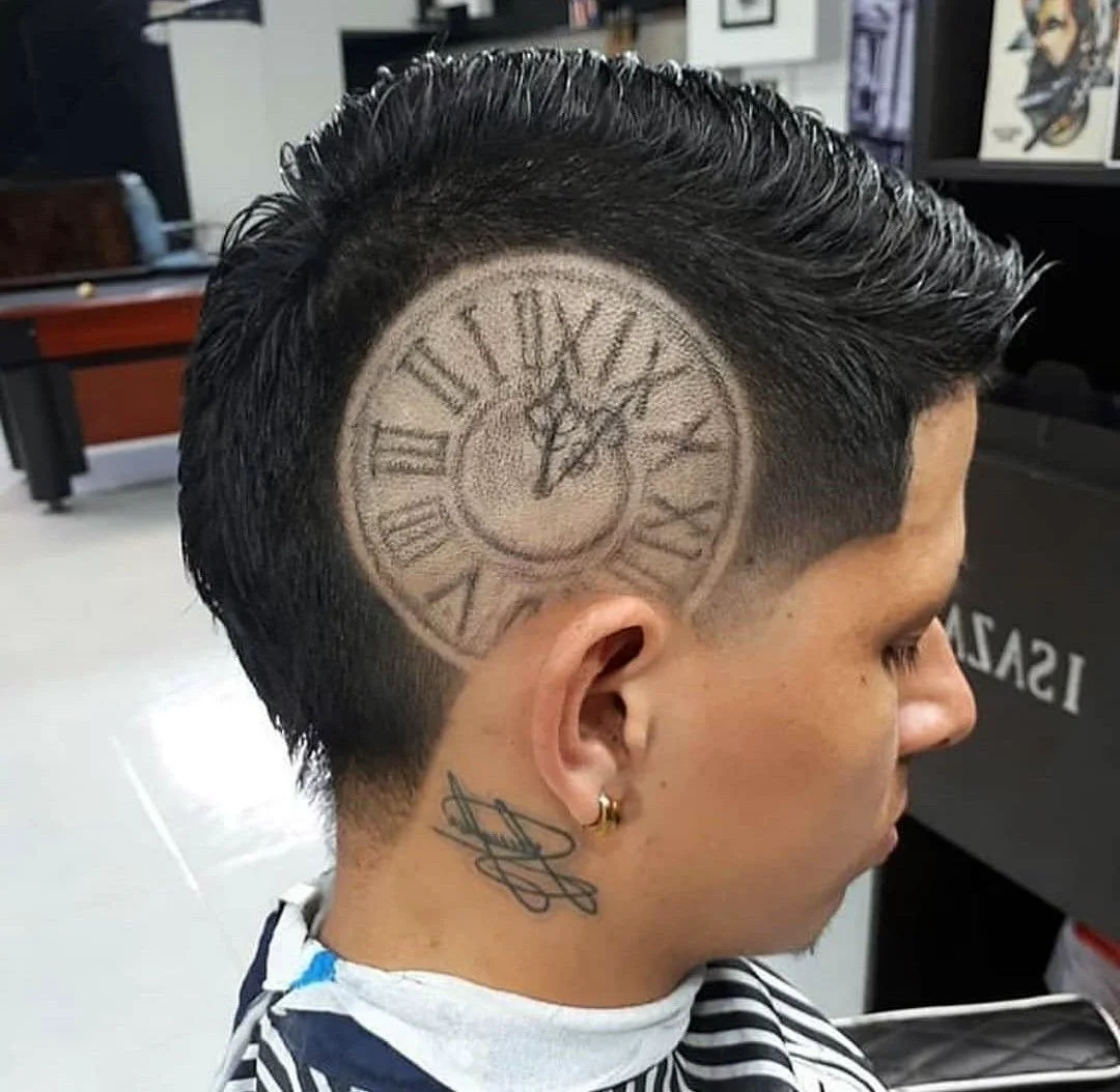 Hair Tattoo на стрижку молния