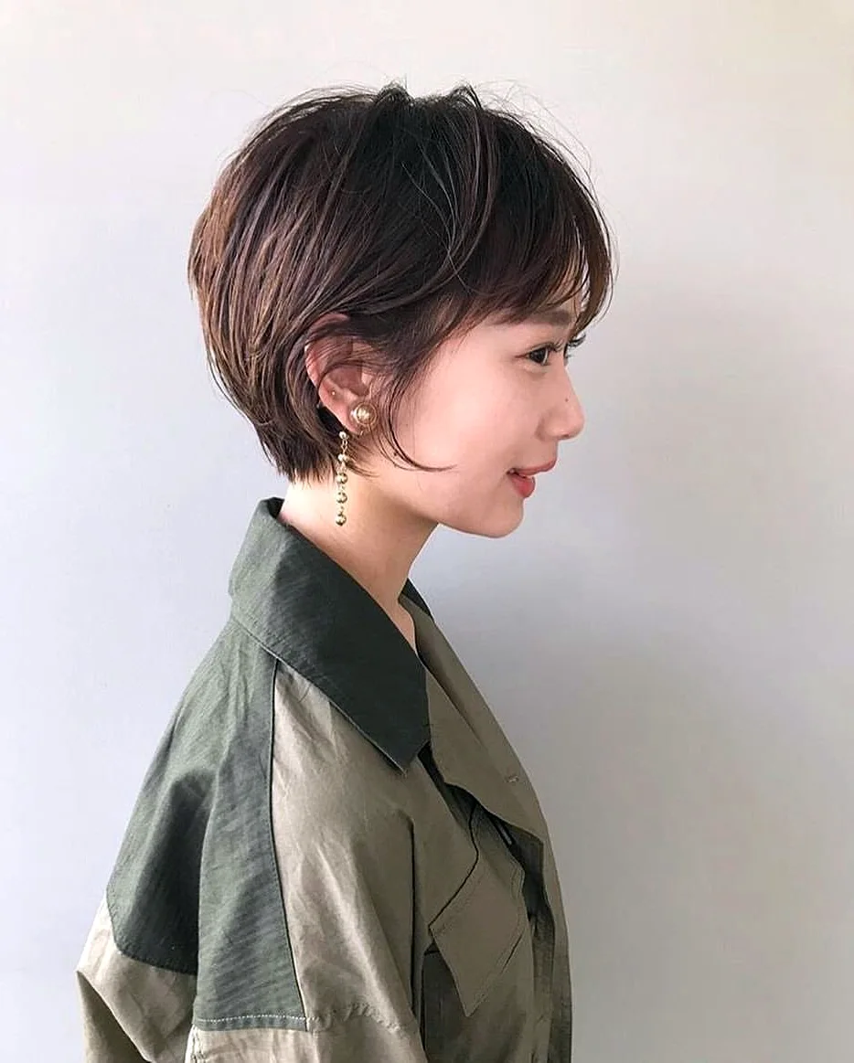 Haircut korean short стрижка женская