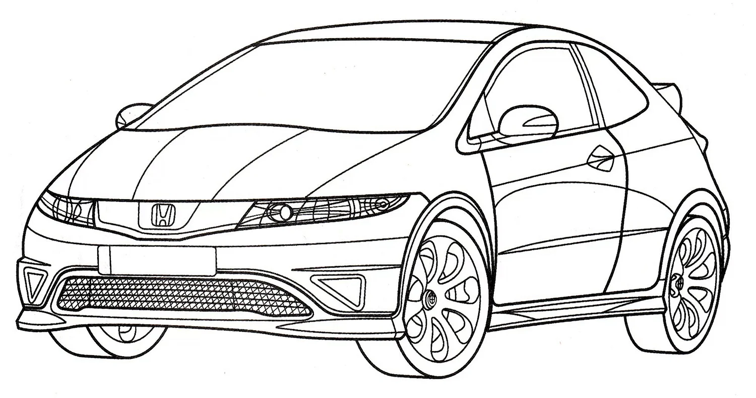 Honda Civic раскраска