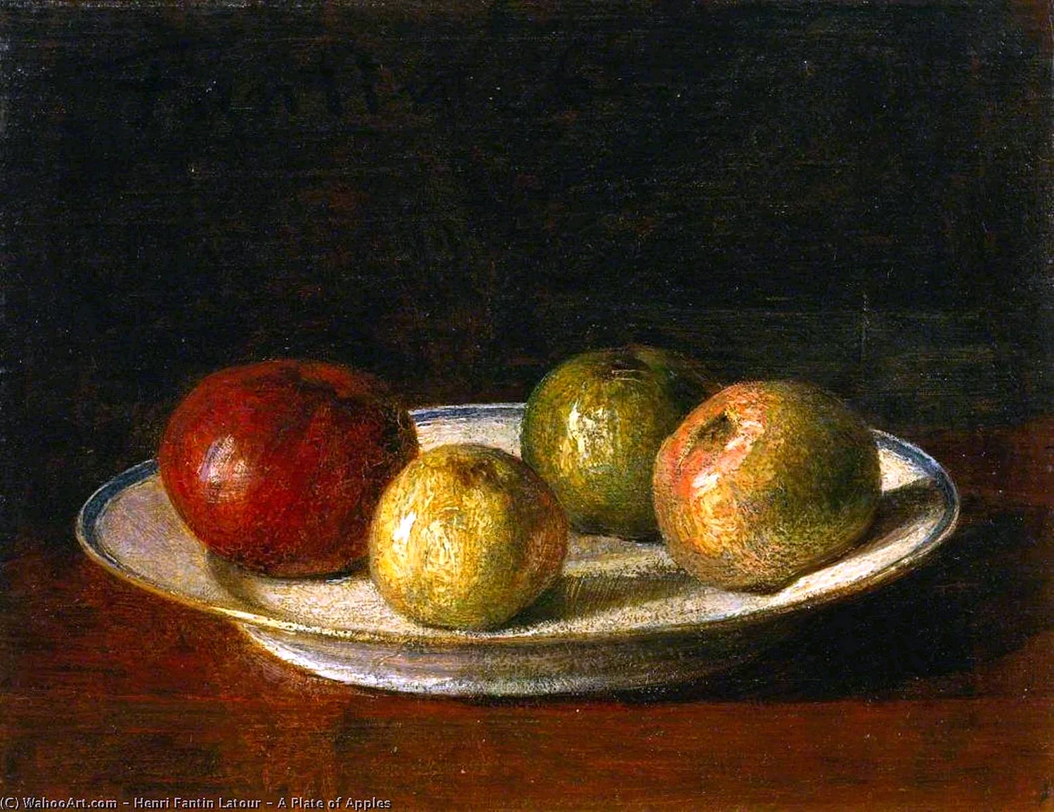 Яблоки на блюде в живописи