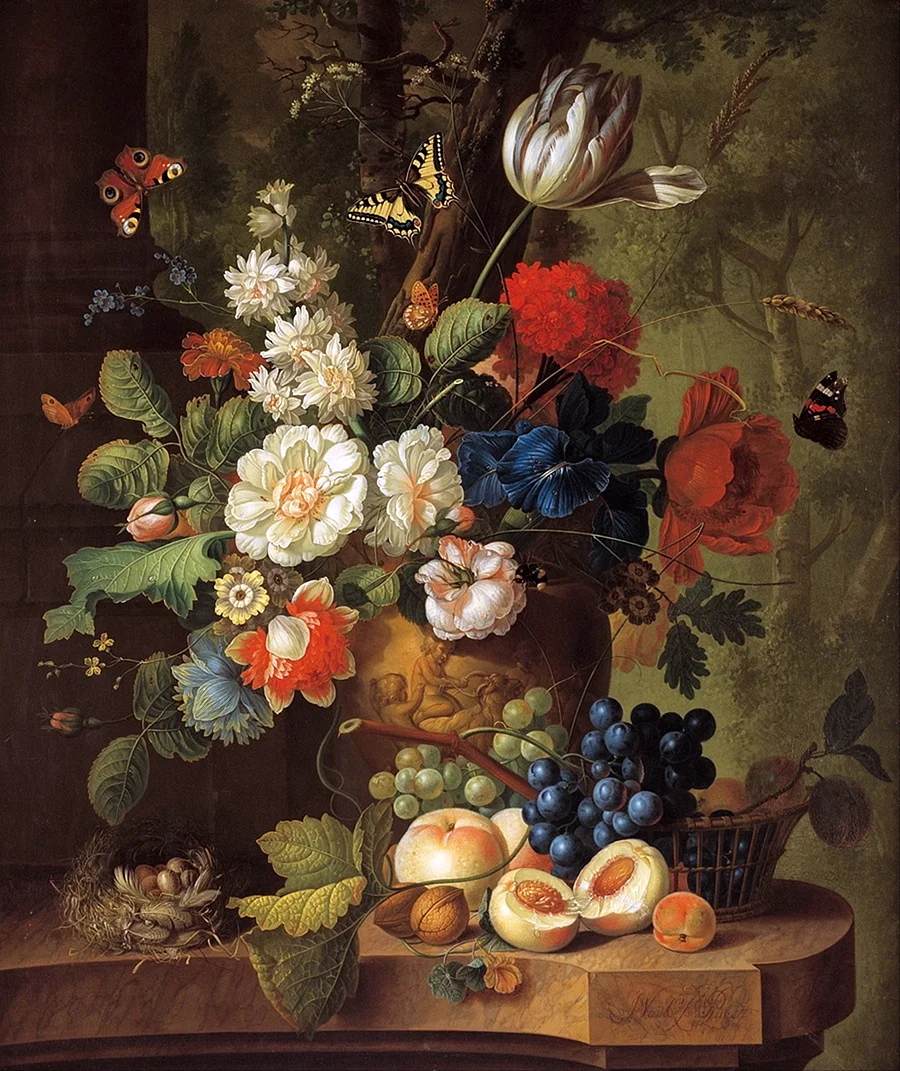 Ян Ван ОС (Jan van os),1744-1808. Голландия. Натюрморты.