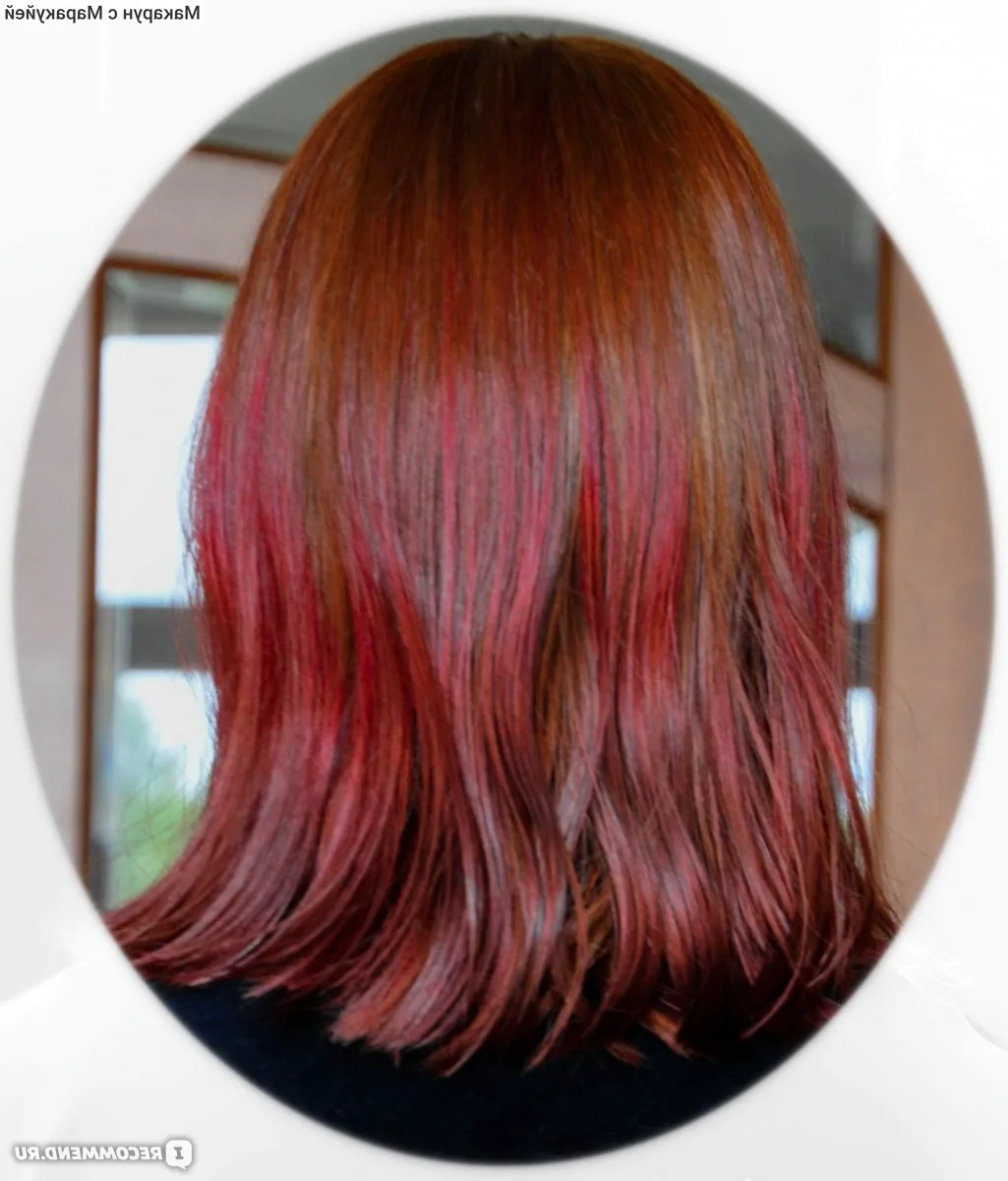 Янтарно красный цвет волос