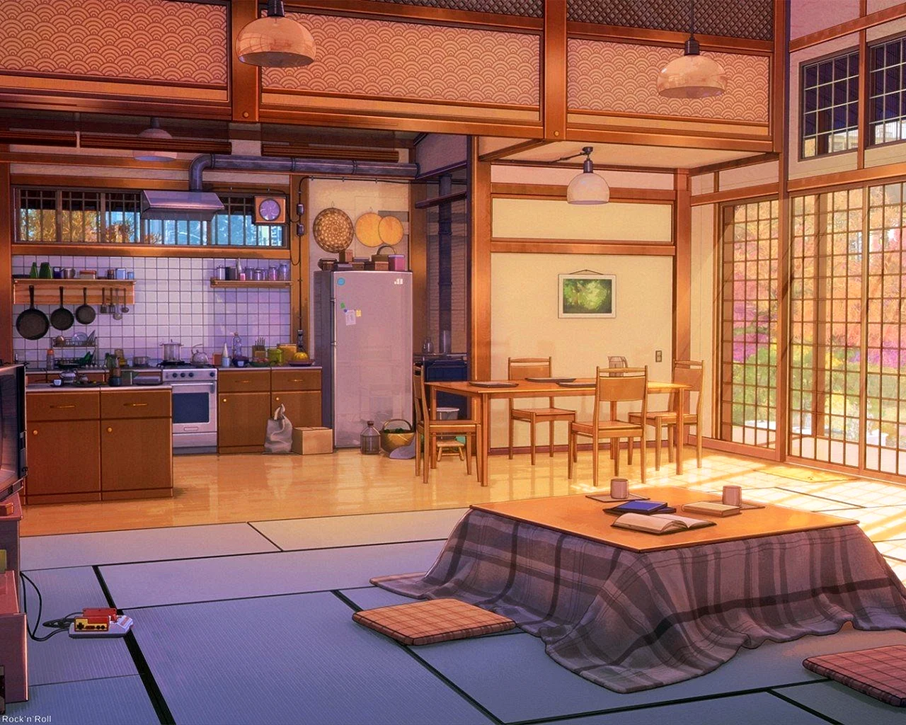 Японская комната аниме котацу