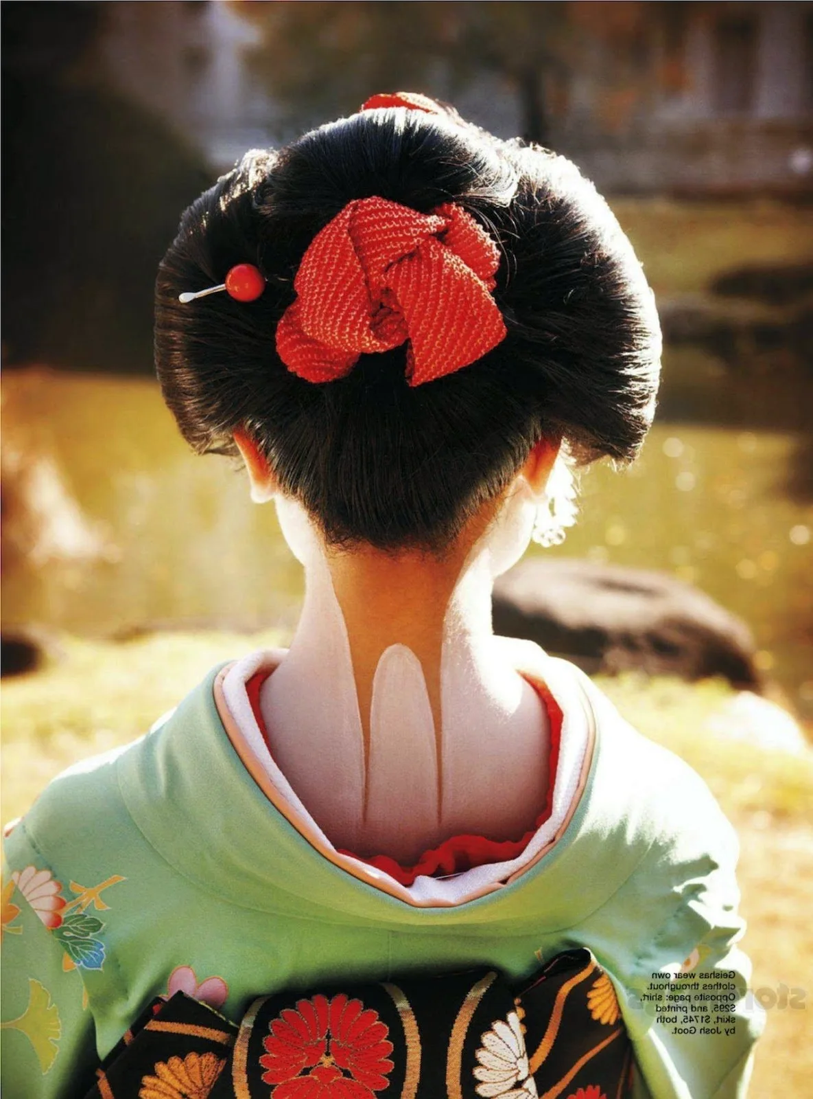 Японские гейши спиной