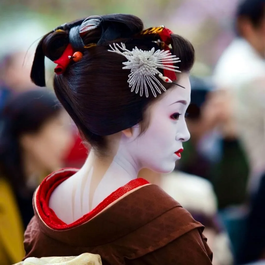 Японские прически гейши