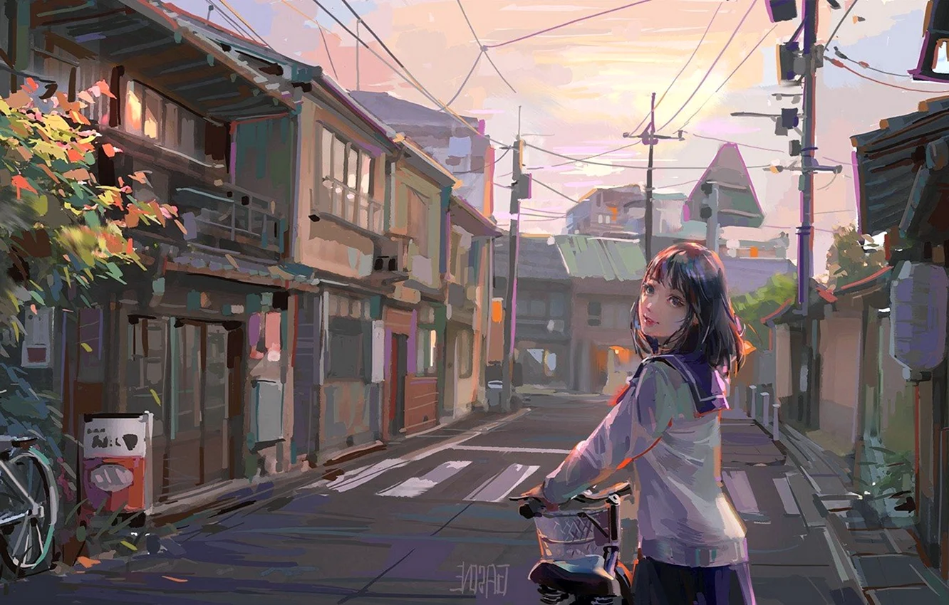 Японские улицы аниме