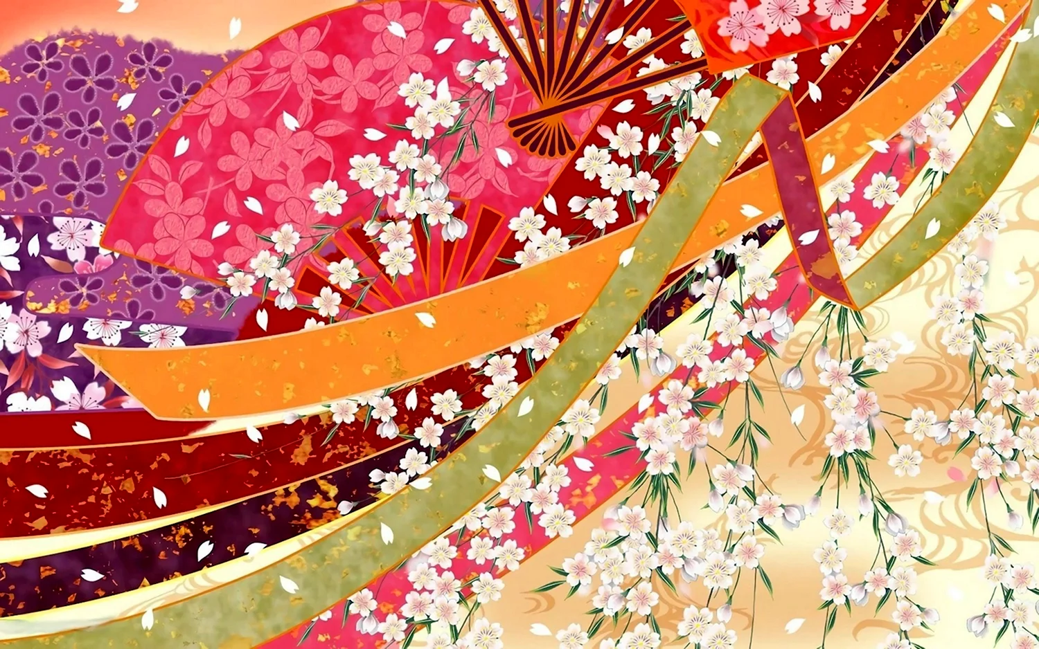 Японский цветочный орнамент традиционный