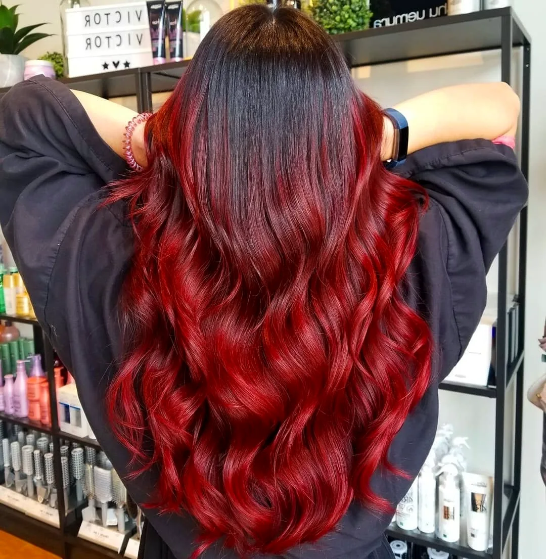 Идеи для покраски волос в красный