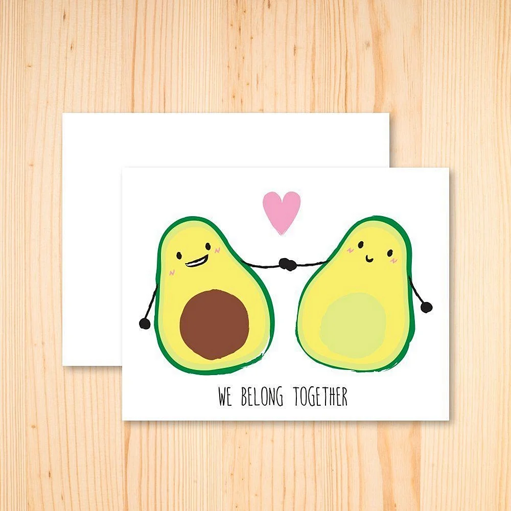 Идеи открыток с авокадо