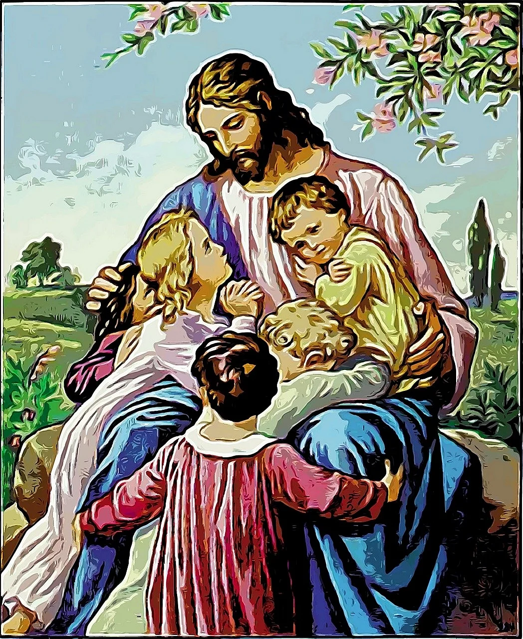 Иисус Христос благословляет детей