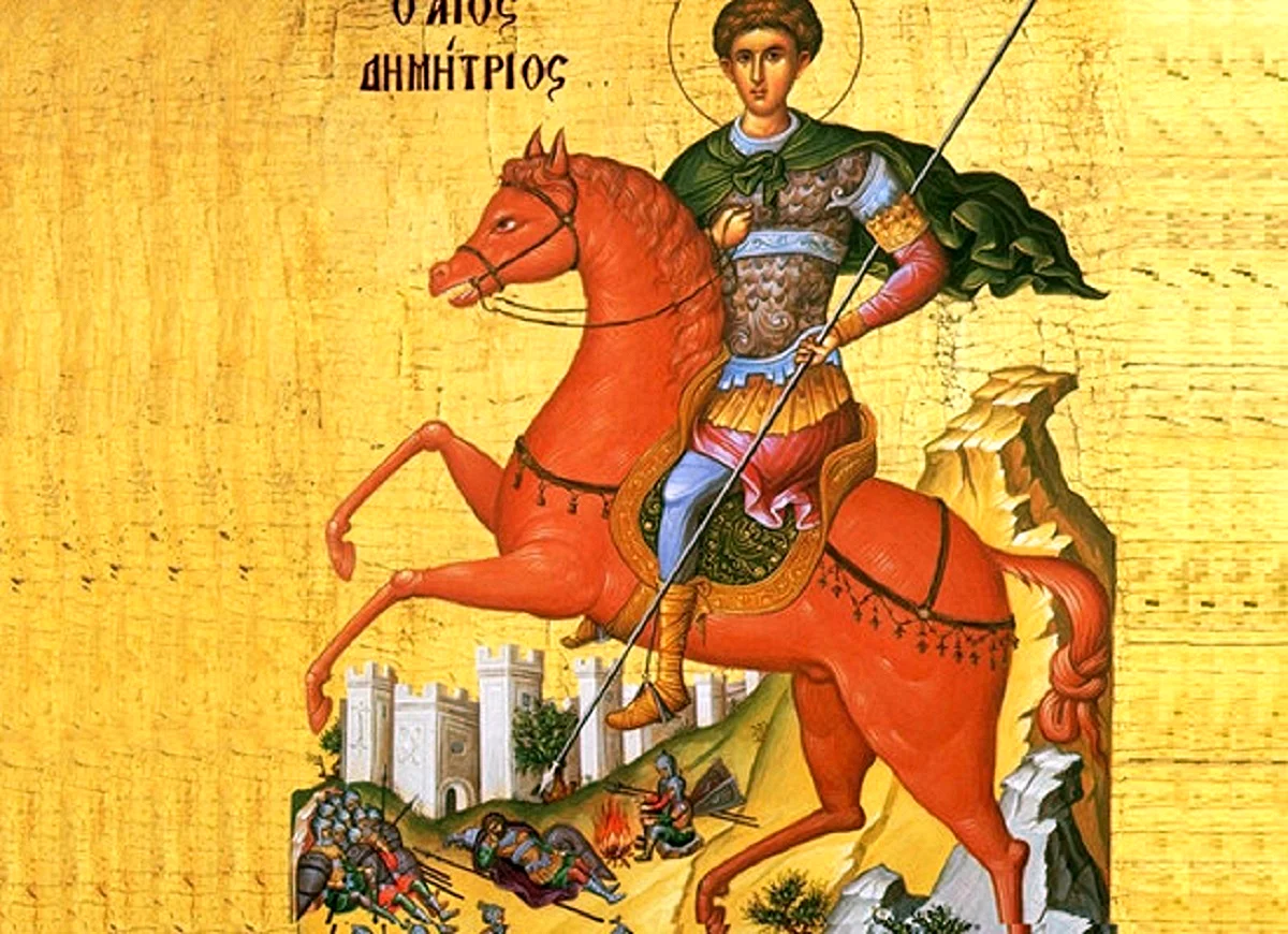 Икона Георгий Победоносец и Димитрий Солунский