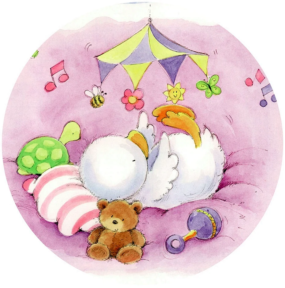 Иллюстрации в детскую для новорожденных