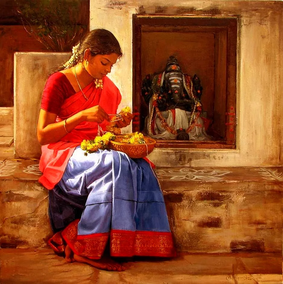 Индийская художница Аурора Зогойби