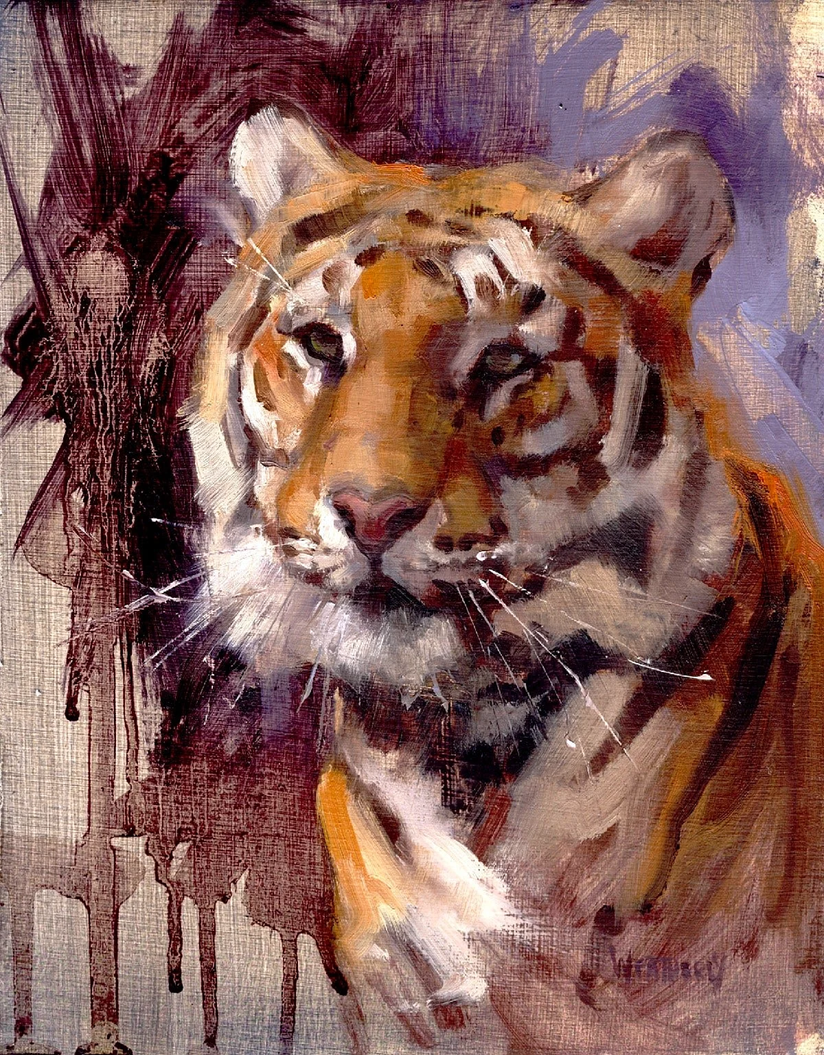 Интерьерная живопись тигр Юршина