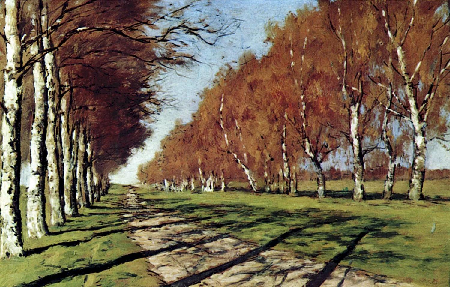 Исаак Левитан, «осенний пейзаж с Церковью». 1893 -1895