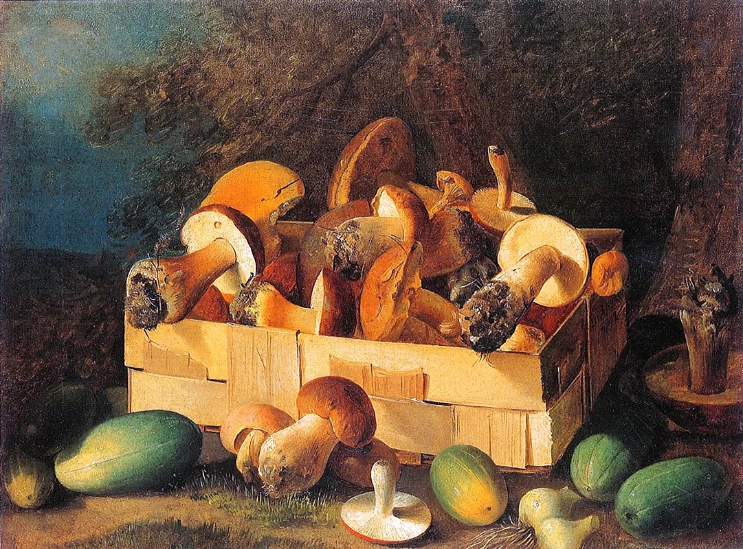 Иван Хруцкий натюрморт с грибами