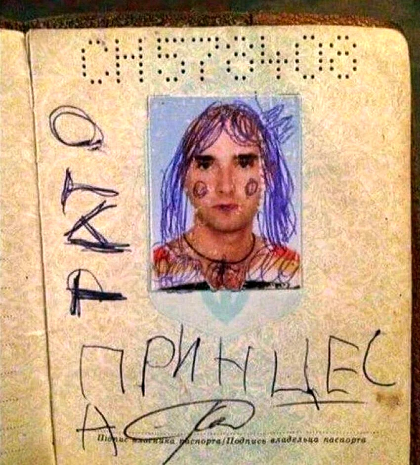 Изрисованный паспорт