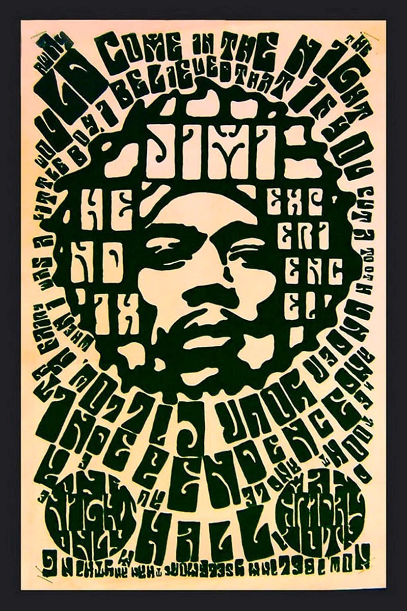 Jimi Hendrix типографика