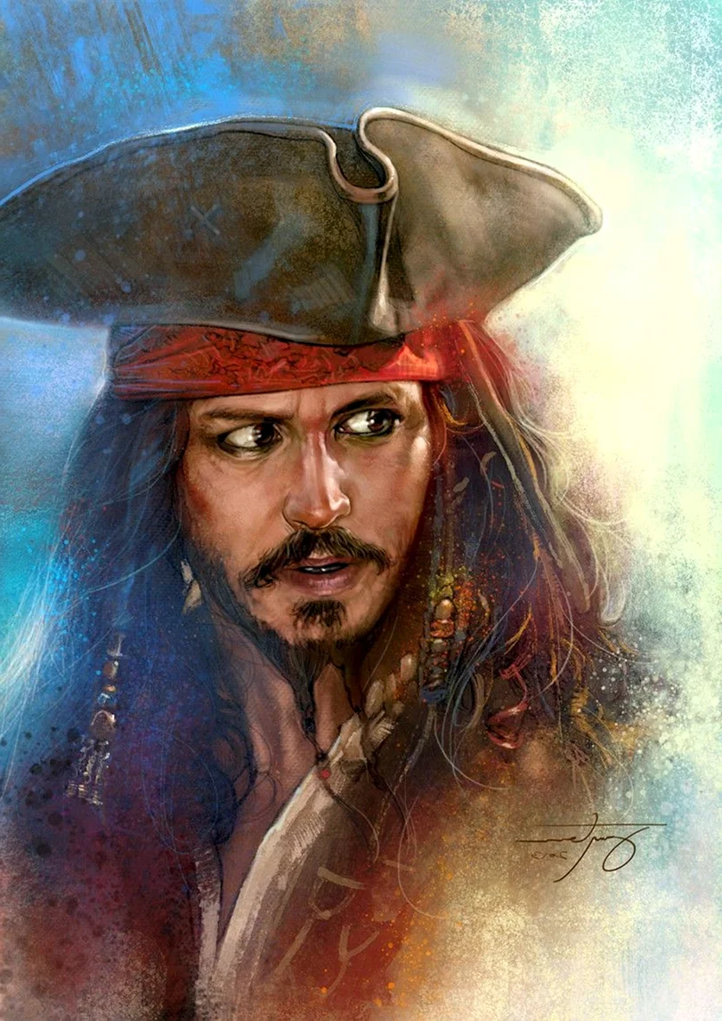 Johnny Depp Captain Jack Sparrow drawing