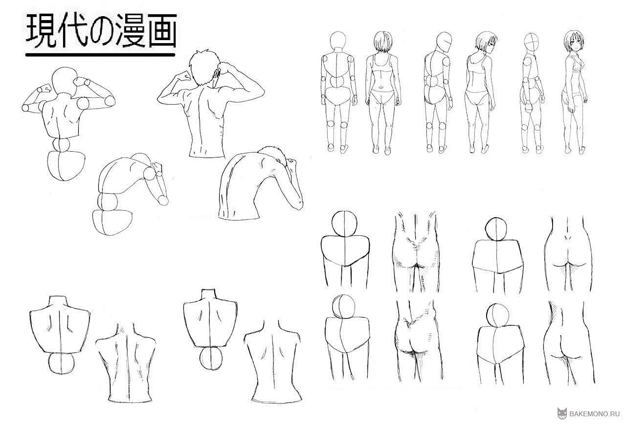 Как рисовать человека со спины