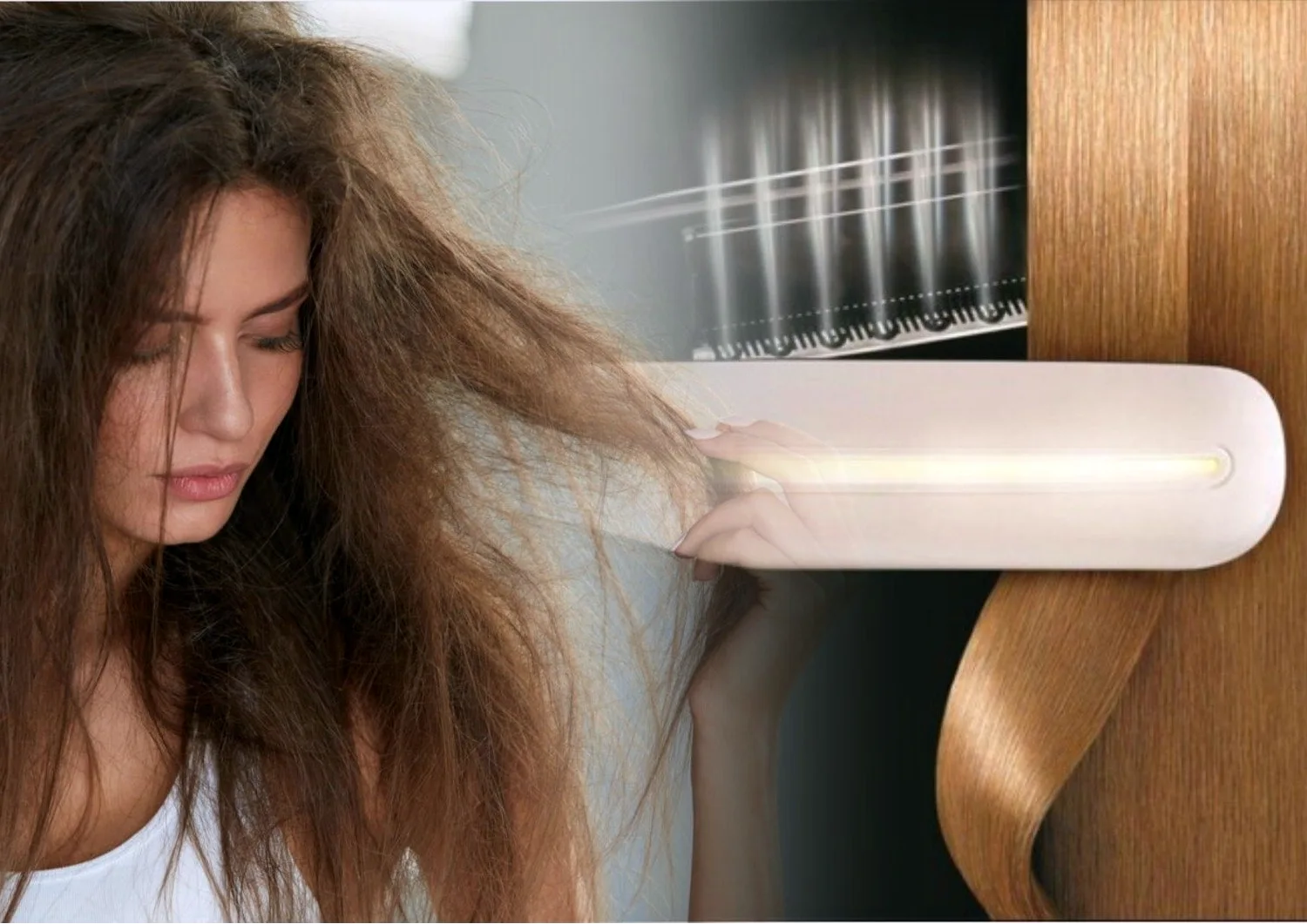 Как выпрямить кудрявые волосы без утюжка