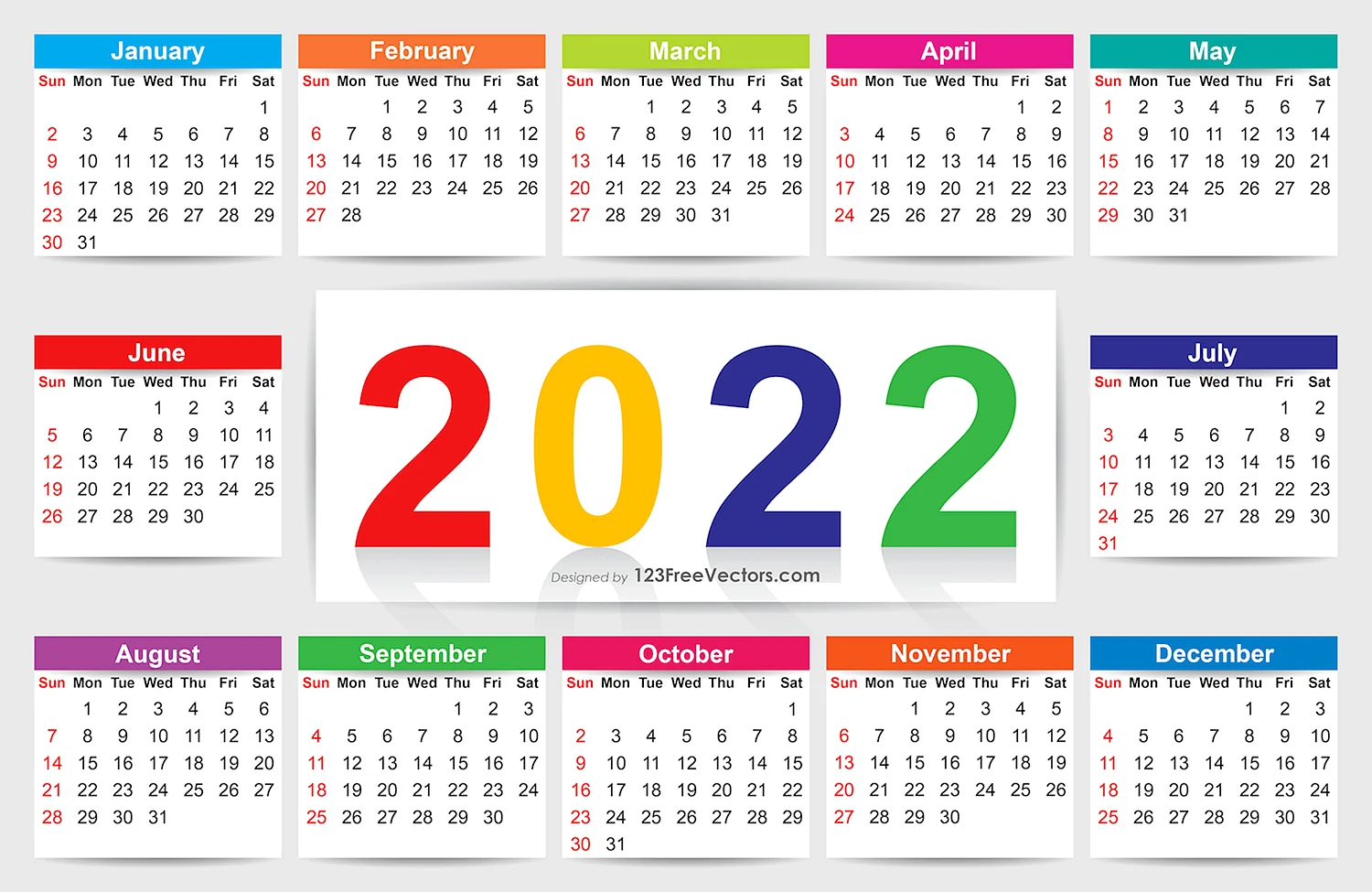 Календарь 2022 для фотошопа