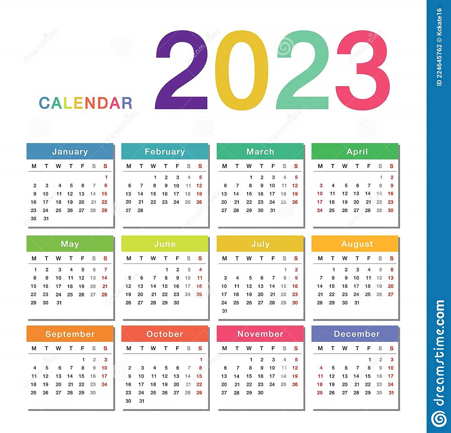 Календарь на 2023 год вектор