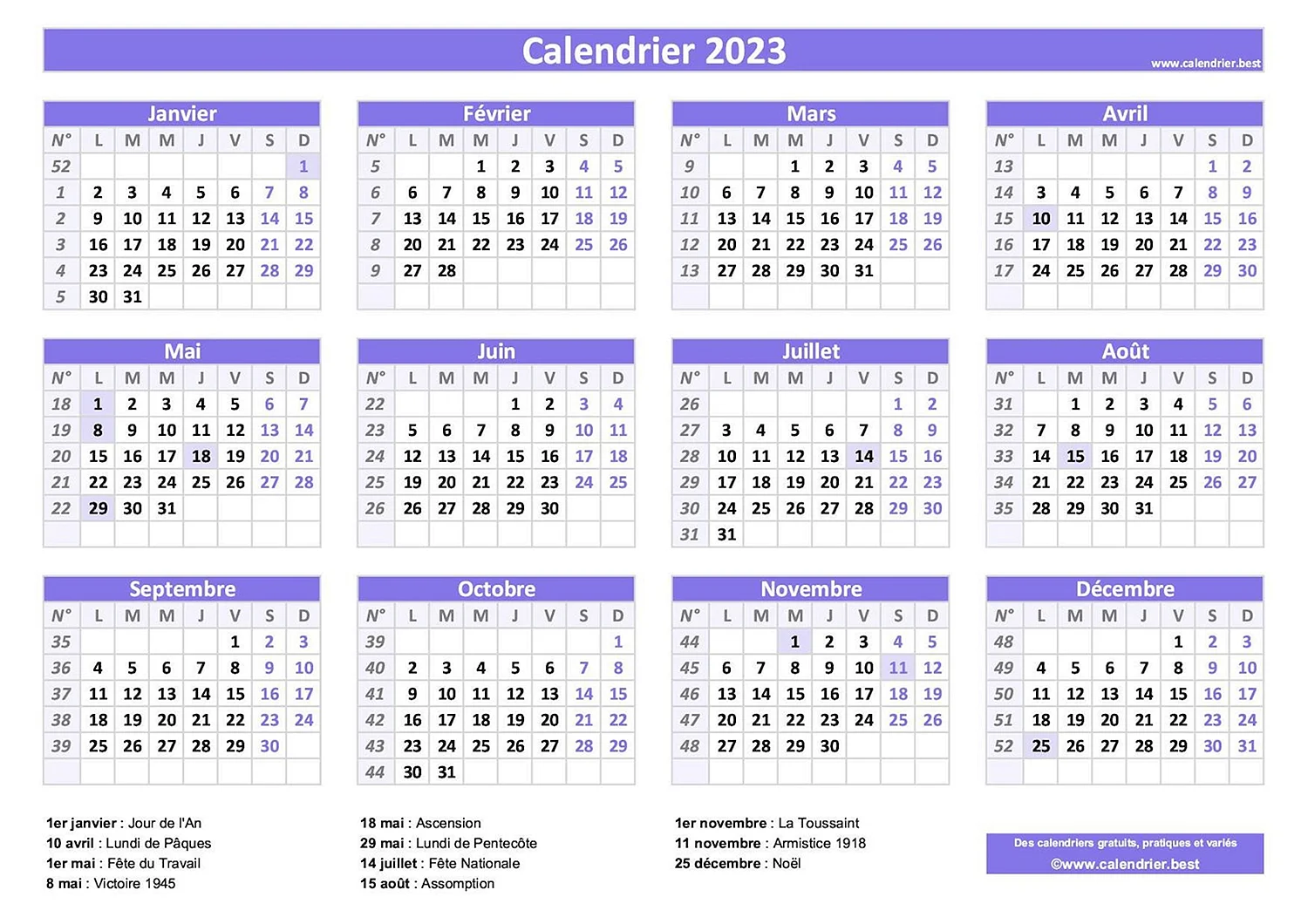 Календарная сетка 2023