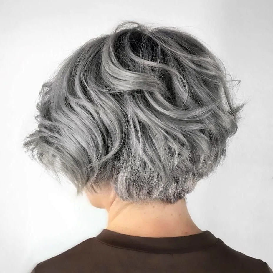 Серый цвет волос на короткие волосы (60 лучших фото)