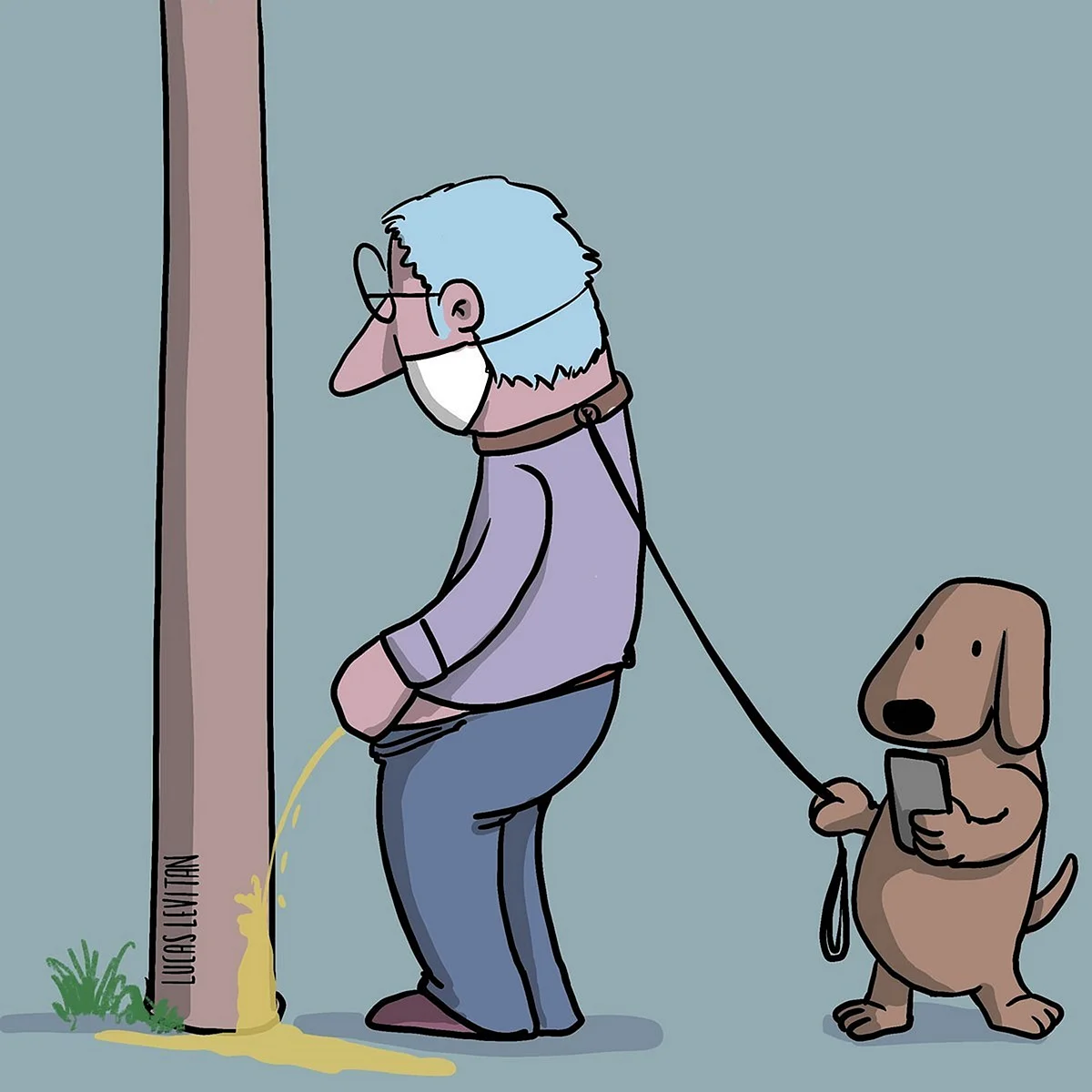Карикатура щенок