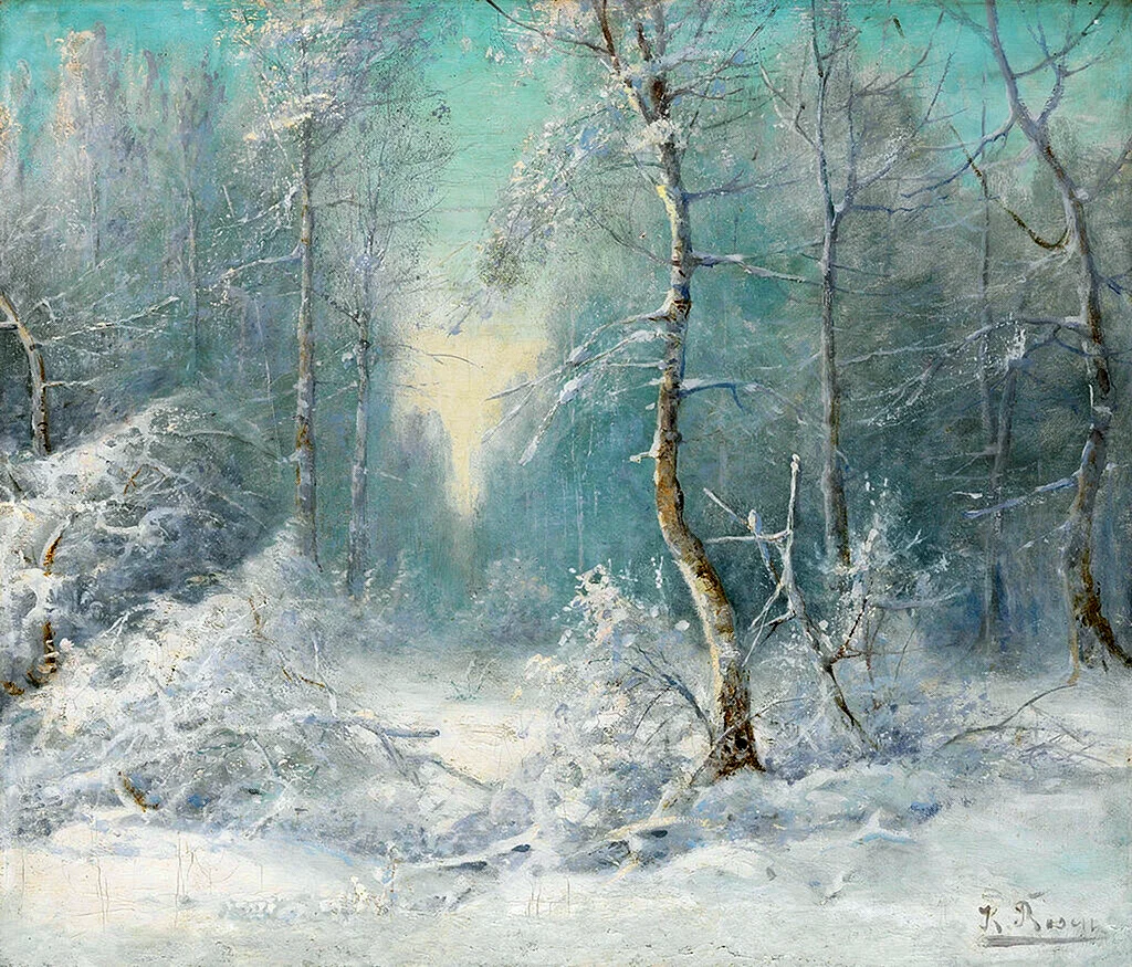 Карл Розен (1864-1934) пейзажи лес