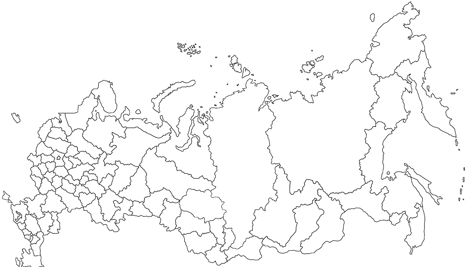 Карта экономических районов России пустая
