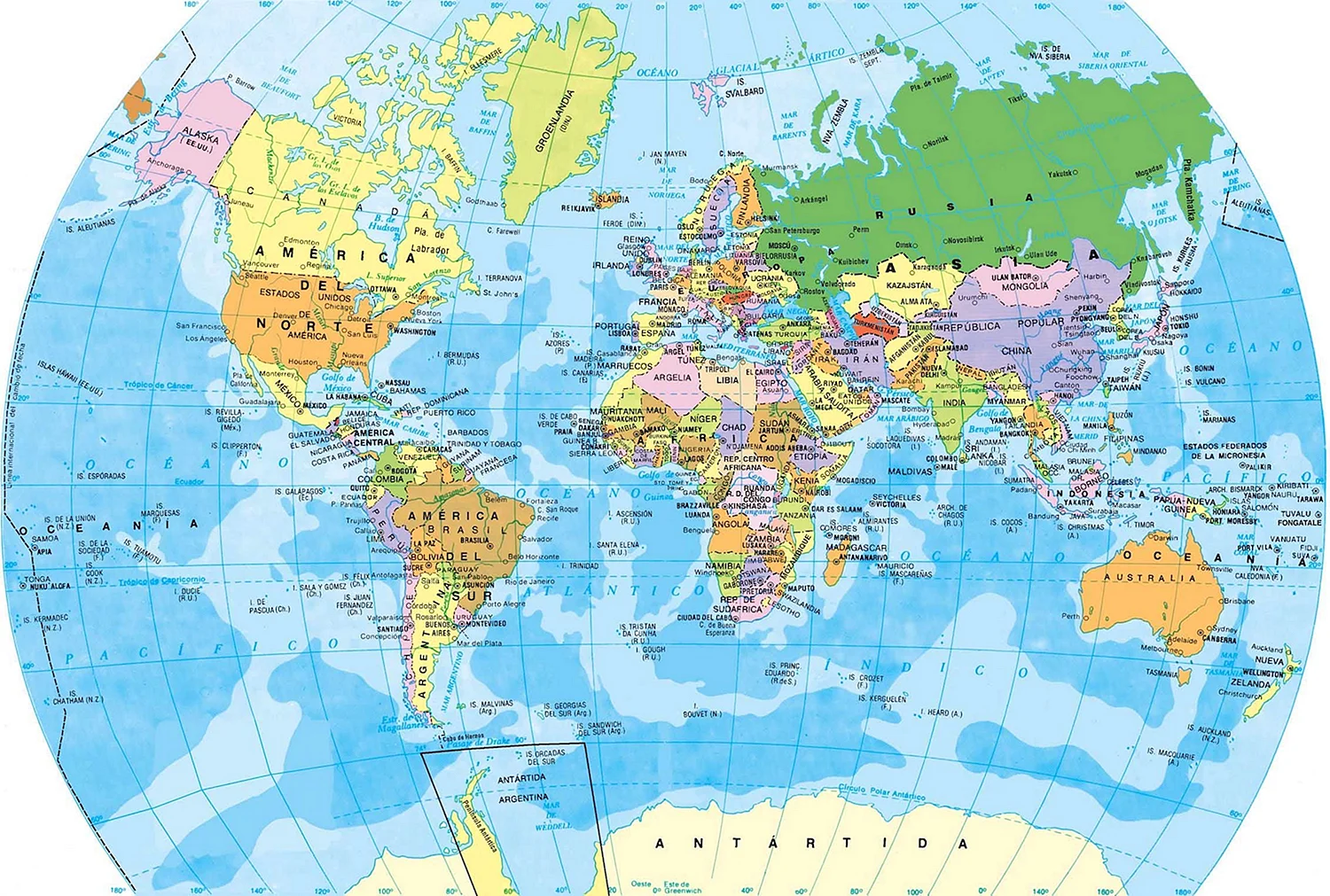 Карта мира география