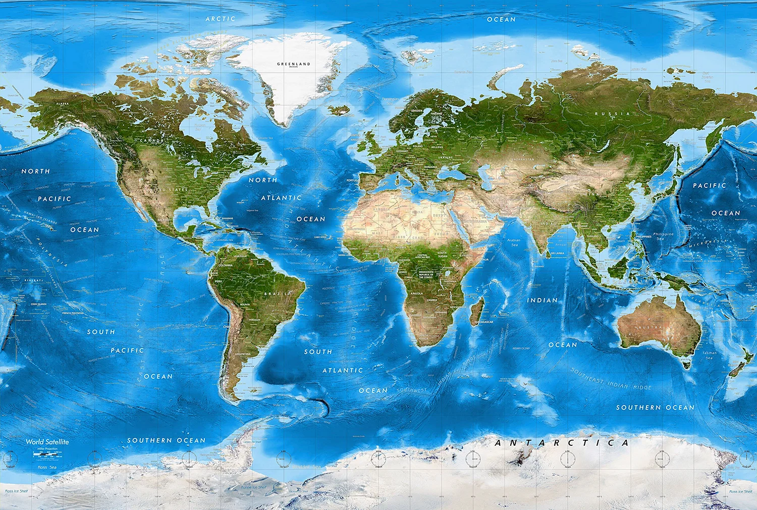 Карта планеты земля
