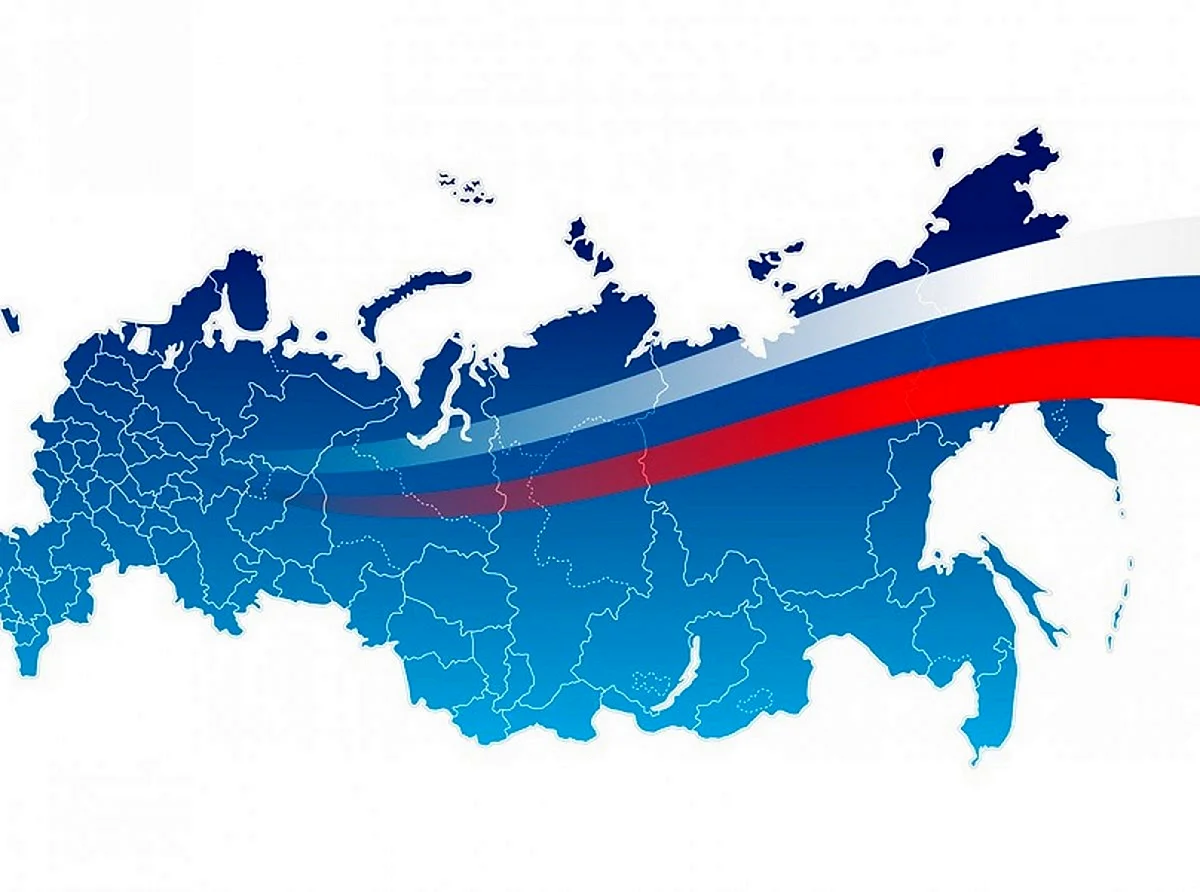 Карта России на прозрачном фоне