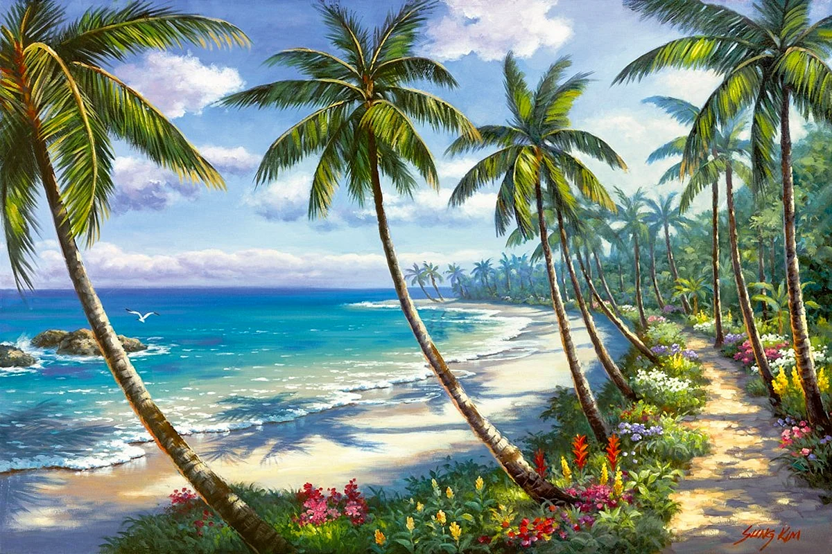 Картина маслом Райский остров