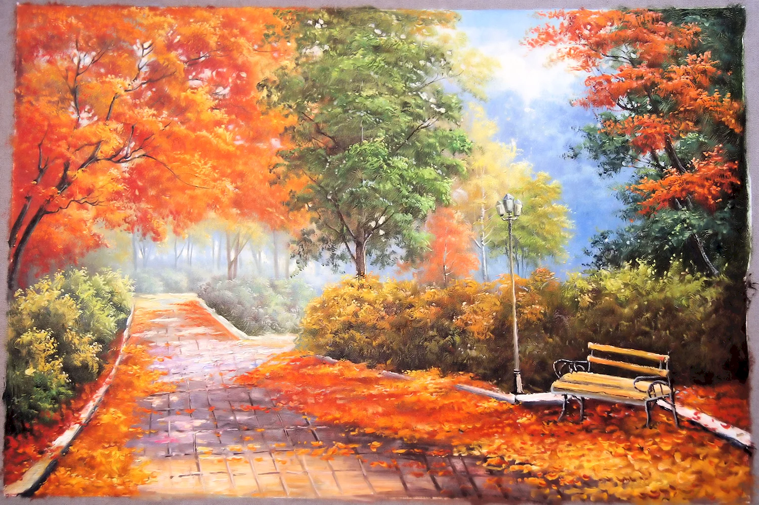 Картина осень в парке