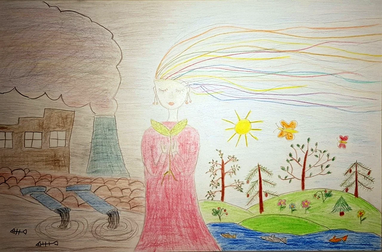 Картинки на тему девушка облака берегите воздух