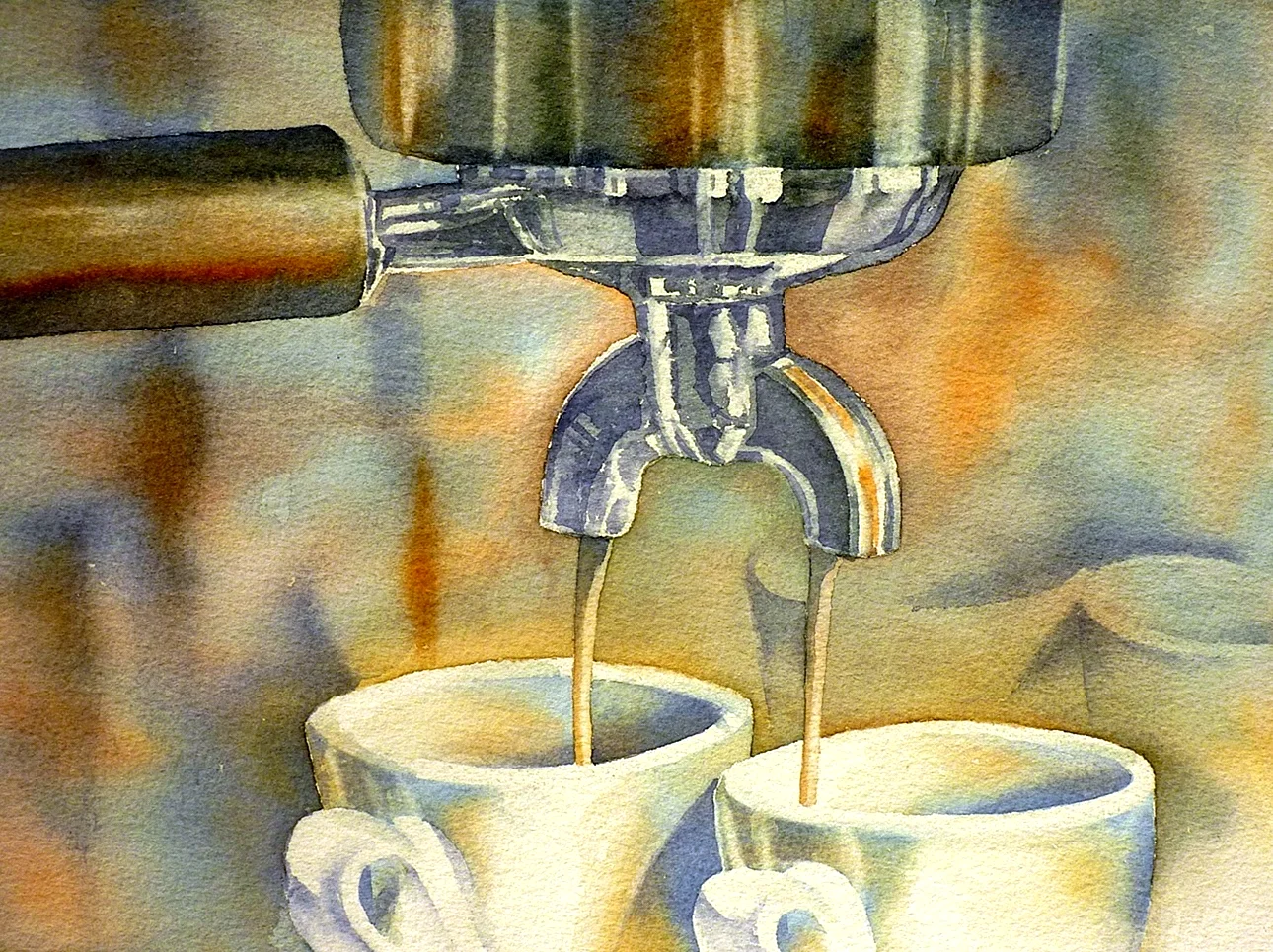 Картины акварелью кофе