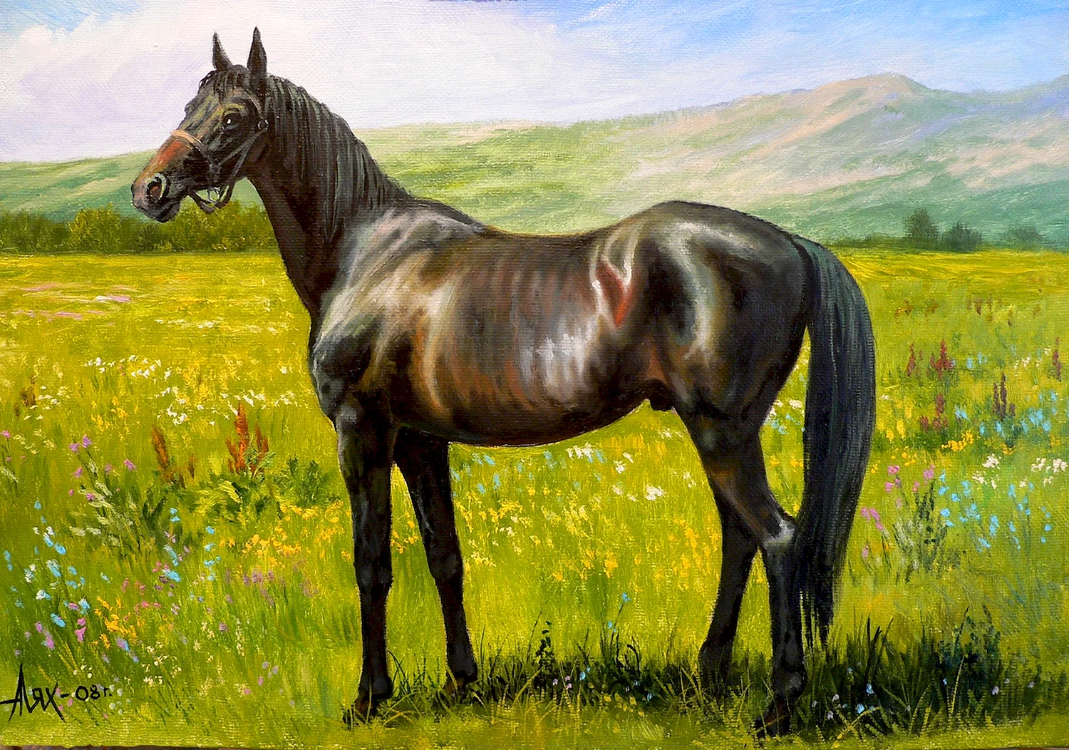 Картины Андрея Ляха лошади