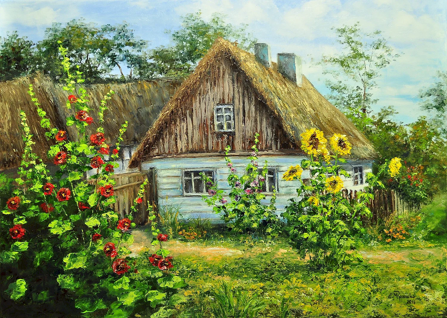 Картины деревенский мотив украинская деревня